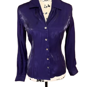 Vintage Gantos purple button-down blouse Size small